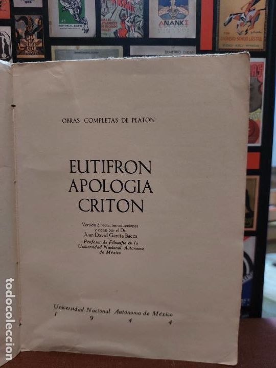 Libros de segunda mano: Obras Completas de Platon - Eutifron Apolog&iacute;a Criton - Foto 3
