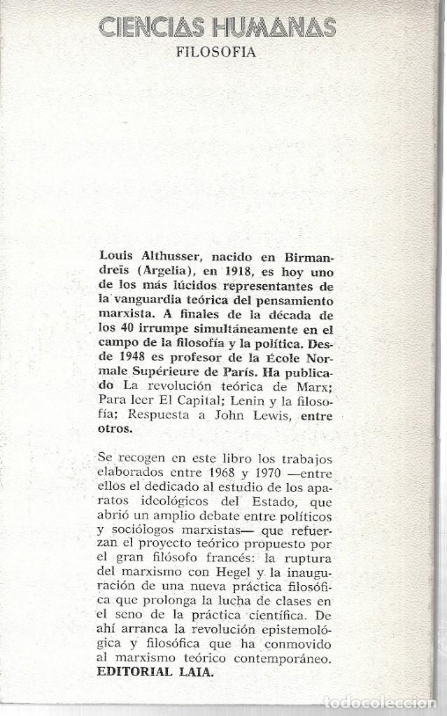 Libros de segunda mano: Louis Althusser . Escritos - Foto 2
