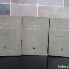 Libros de segunda mano: EDGAR DE BRUYNE - ESTUDIOS DE ESTÉTICA MEDIEVAL TOMO I, II Y III- 1958