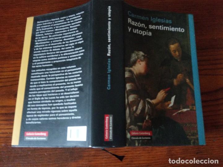 Libros de segunda mano: Raz&oacute;n, sentimiento y utop&iacute;a. - Carmen Iglesias. - Foto 2