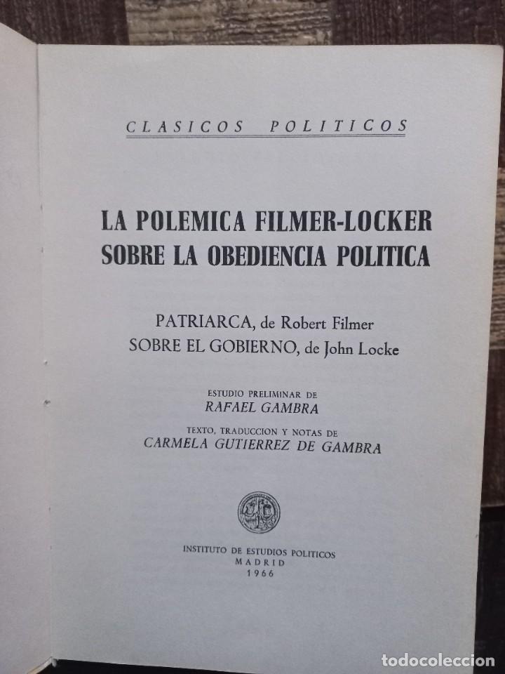 Libros de segunda mano: Rafael Gambra - Patriarca o el Poder Natural de los Reyes y Primer Libro sobre el Gobierno - 1966 - Foto 3