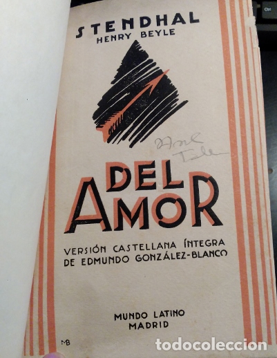 Libros de segunda mano: DEL AMOR. - STHENDAL. Henry Beyle. - Foto 2