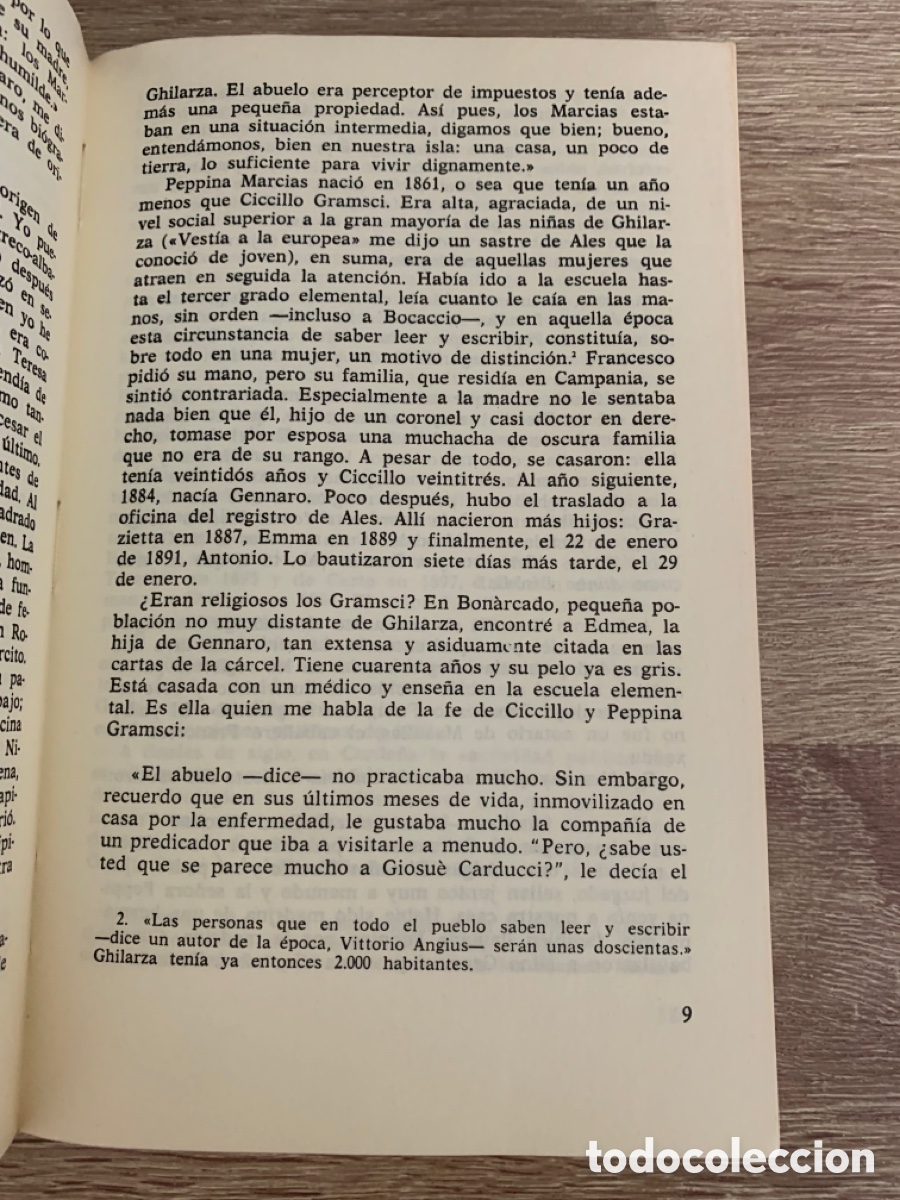 Libros de segunda mano: VIDA DE ANTONIO GRAMSCI. Giuseppe Fiori. Ediciones pen&iacute;nsula. - Foto 3