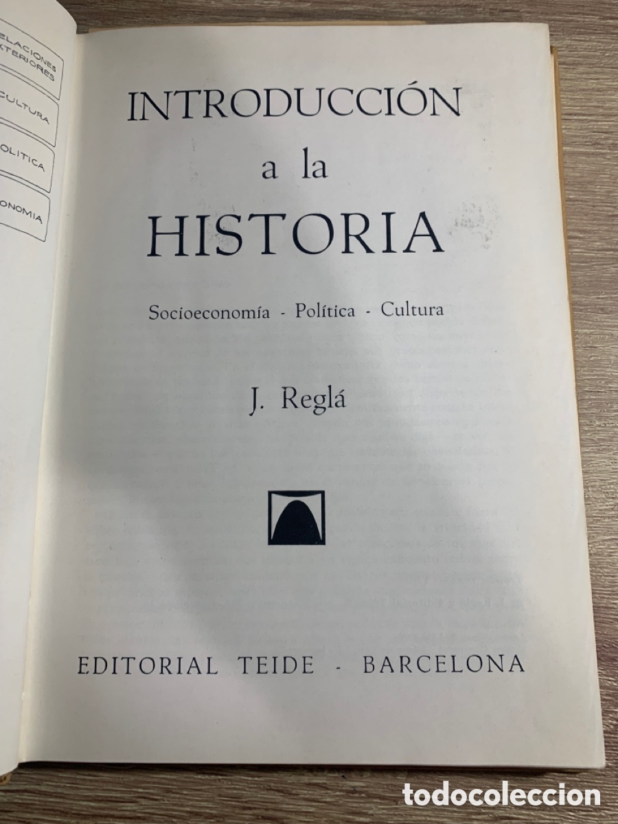 Libros de segunda mano: INTRODUCCI&Oacute;N A LA HISTORIA. J. Regla. Editorial teide. - Foto 2