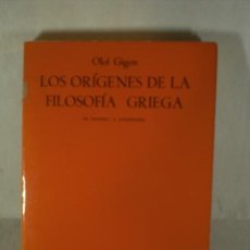 Livros em segunda mão: LOS ORIGENES DE LA FILOSOFIA GRIEGA - OLOF GIGON. Lote 362124850