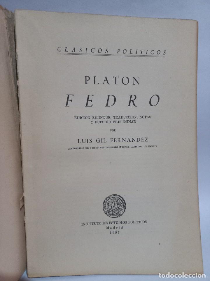 Libros de segunda mano: Plat&oacute;n - Fedro - Primera edici&oacute;n - 1957 - Foto 3