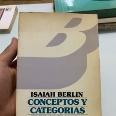 Libros de segunda mano: CONCEPTOS Y CATEGORÍAS UN ENSAYO FILOSÓFICO. ISAIAH BERLÍN. FONDO DE CULTURA ECONÓMICA.. Lote 364484166