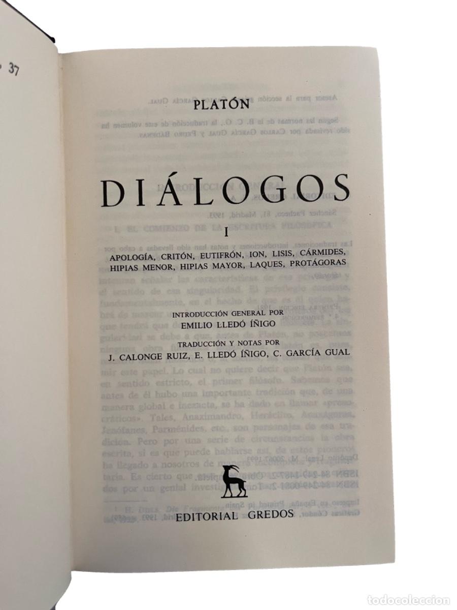 Libros de segunda mano: Di&aacute;logos I Plat&oacute;n - Foto 3