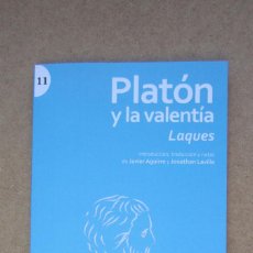 Libros de segunda mano: PLATÓN Y LA VALENTÍA AGUIRRE SANTOS, JAVIER / LAVILLA DE LERA, JONATHAN
