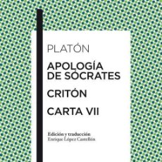 Libros de segunda mano: APOLOGÍA DE SÓCRATES / CRITÓN / CARTA VII. - PLATÓN.. Lote 366134661