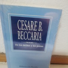Libros de segunda mano: NUEVO CESARE B. BECCARIA. DE LOS DELITOS Y LAS PENAS. FOLIO. Lote 366168161