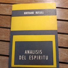 Libros de segunda mano: ANÁLISIS DEL ESPÍRITU. BERTRAND RUSSELL. BIBLIOTECA DEL HOMBRE CONTEMPORÁNEO 1962 PAIDOS ARGENTINA. Lote 366641521