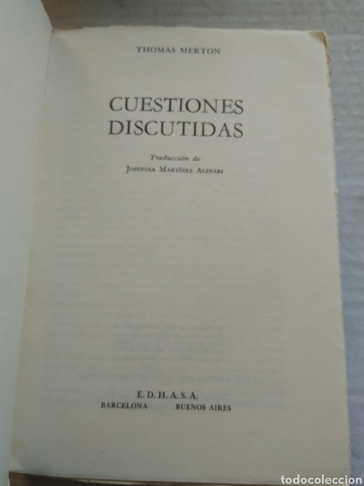 Libros de segunda mano: CUESTIONES DISCUTIDAS/THOMAS MERTON - Foto 2