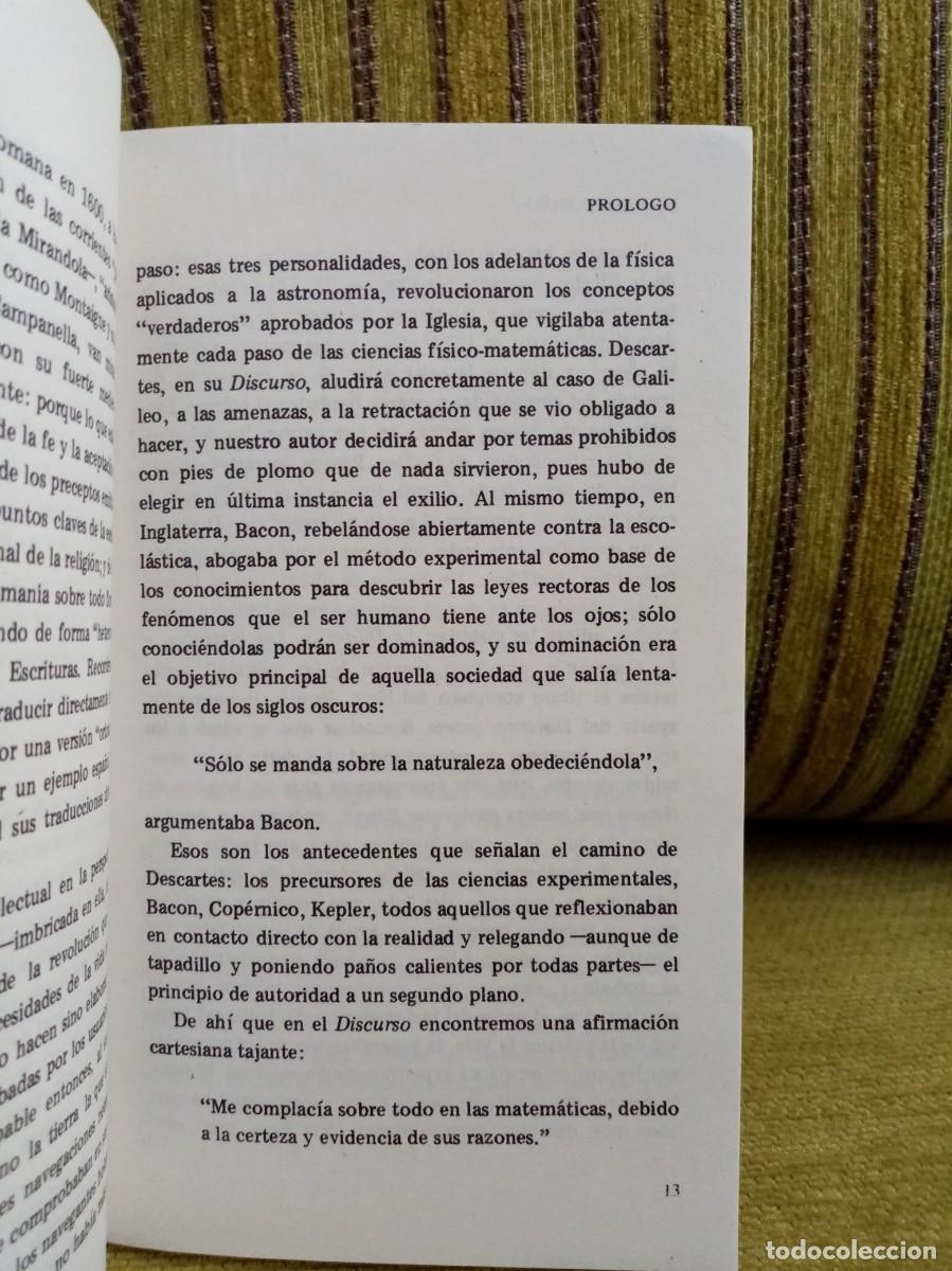 Libros de segunda mano: DISCURSO DEL M&Eacute;TODO Descartes - Foto 6