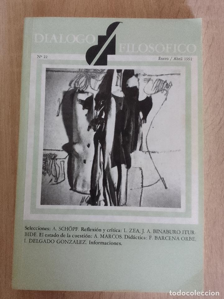 Livres d'occasion: Di&aacute;logo filos&oacute;fico n&ordm; 22 - Enero/abril 1992
