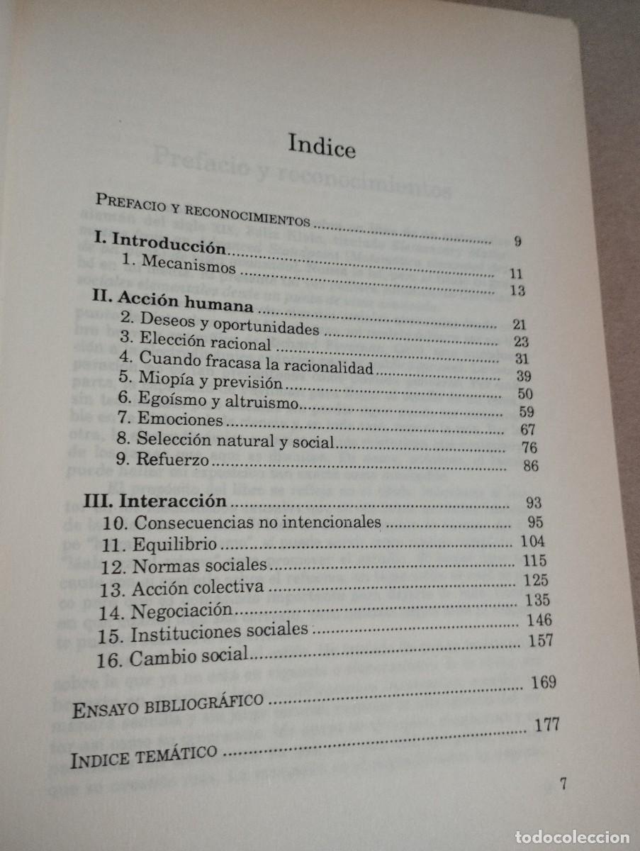 Libros de segunda mano: TUERCAS Y TORNILLOS. UNA INTRODUCCI&Oacute;N A LOS CONCEPTOS B&Aacute;SICOS DE LAS CIENCIAS SOCIALES (JON ELSTER) - Foto 3