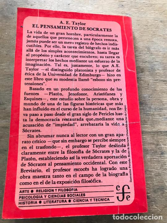Libros de segunda mano: A.E. TAYLOR. EL PENSAMIENTO DE S&Oacute;CRATES. - Foto 5
