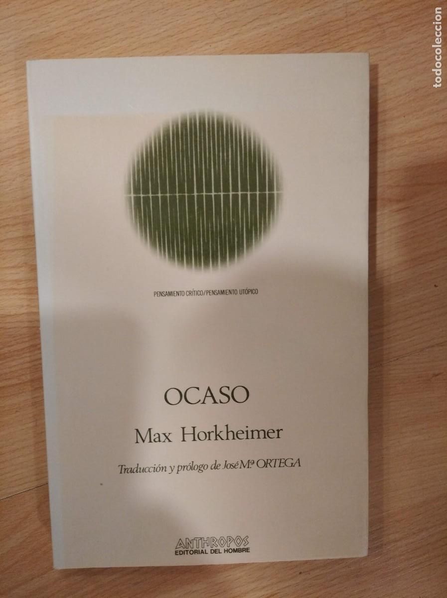 Libros de segunda mano: Ocaso. Max Horkheimer - Foto 1