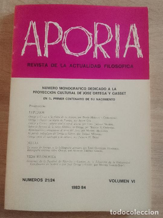 Libri di seconda mano: Aporia. Revista de actualidad filos&oacute;fica n&ordm; 21-24 (1983-84)
