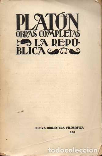 Libros de segunda mano: OBRAS COMPLETAS VII. LA REP&Uacute;BLICA. - PLAT&Oacute;N. - Foto 1