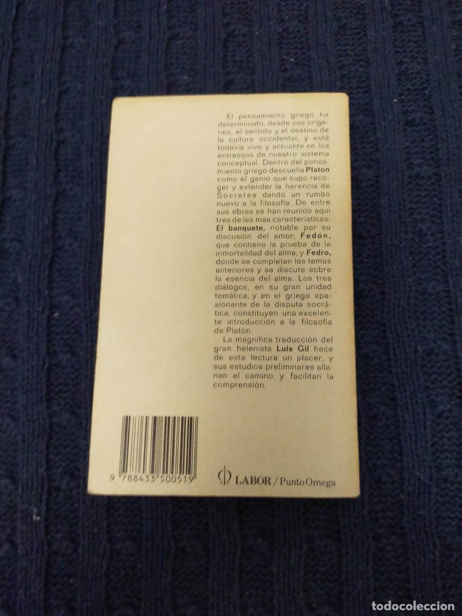 Libros de segunda mano: Plat&oacute;n-El Banquete-Fedon-Fedro - Foto 2