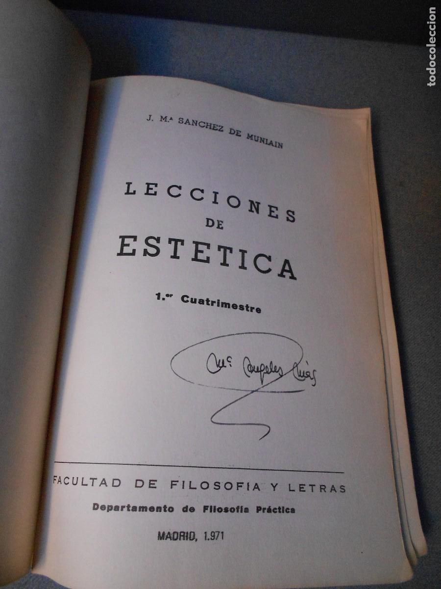 Libros de segunda mano: LECCIONES DE ESTETICA - Foto 2