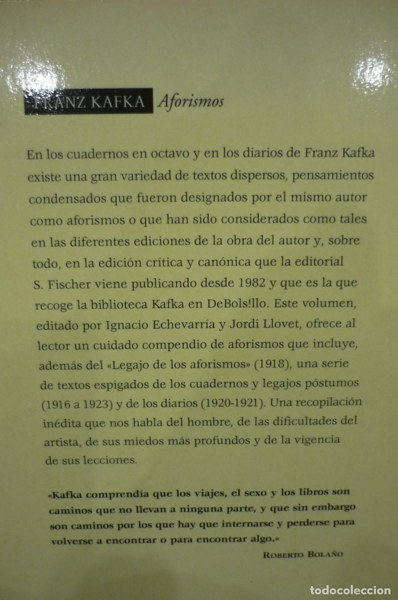 Libros de segunda mano: FRANZ KAFKA: AFORISMOS. - Foto 4