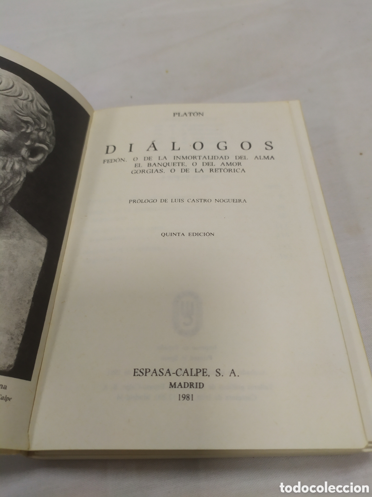 Libros de segunda mano: Di&aacute;logos de Plat&oacute;n. Espasa-Calpe, 1981 - Foto 3