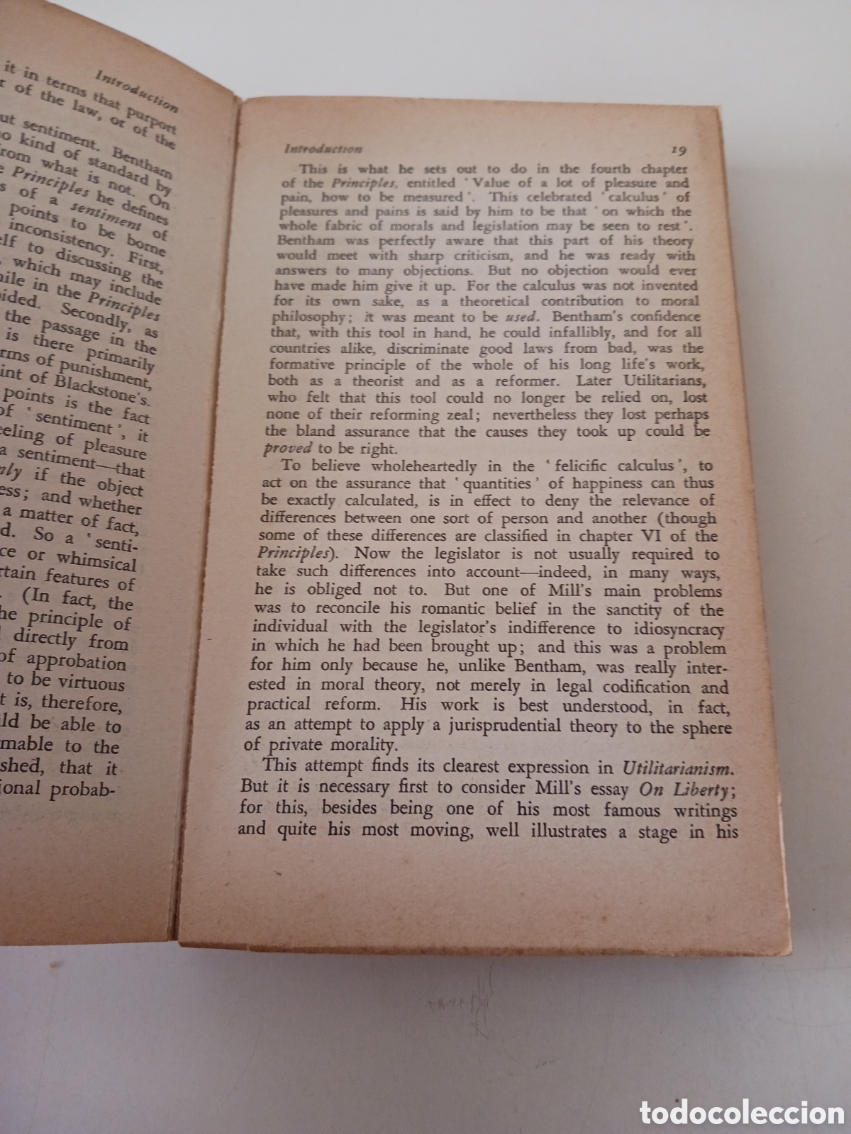 Libros de segunda mano: Utilitarianism John Stuart Mill 1970 ingl&eacute;s - Foto 3