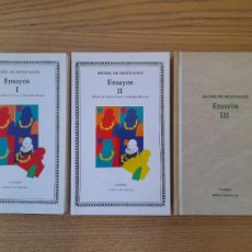 Libros de segunda mano: RARO. ENSAYOS DE MONTAIGNE, OBRA COMPLETA, EDITORIAL CATEDRA, 1987. Lote 385052119