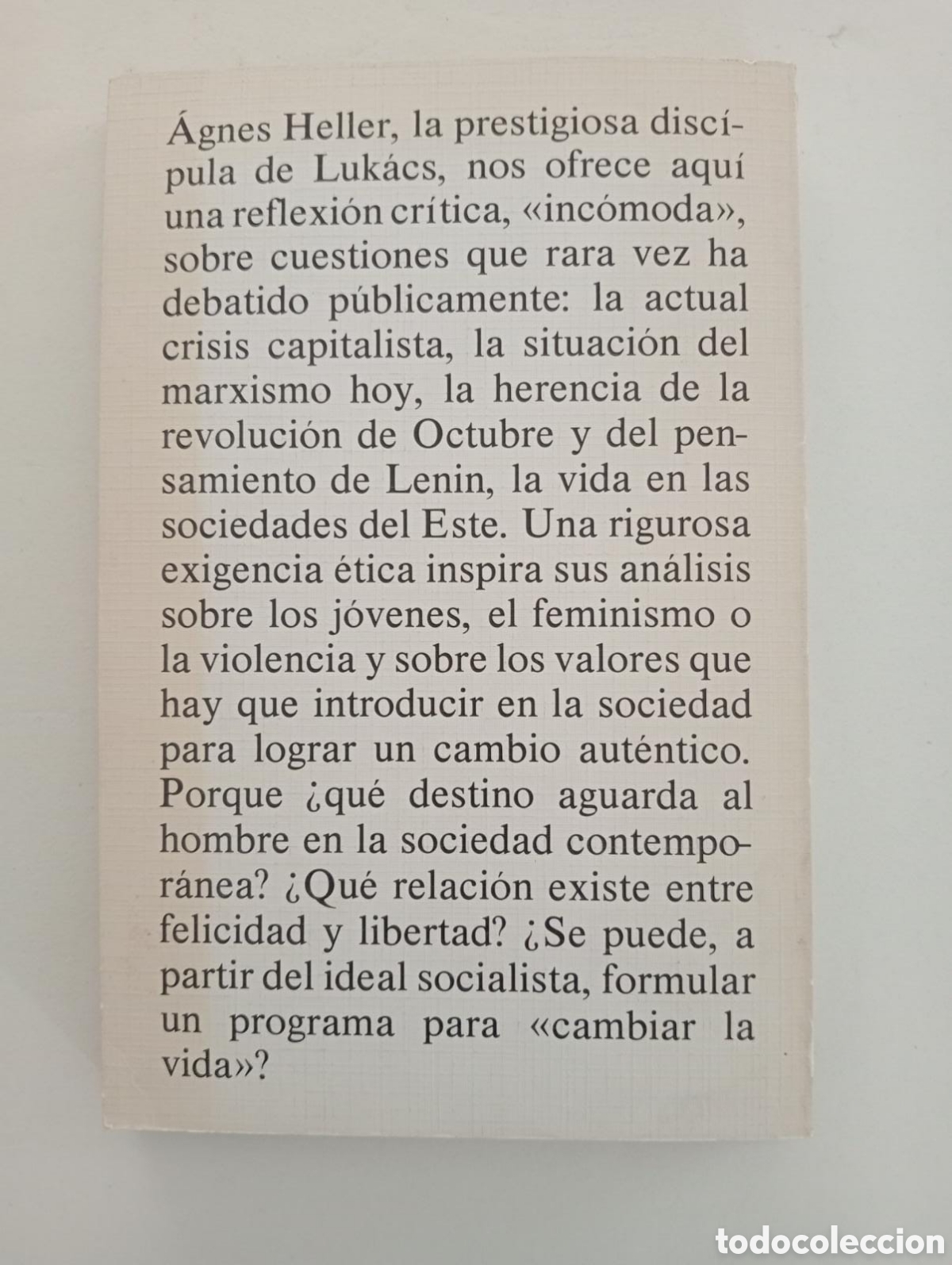 Libros de segunda mano: Para cambiar la vida / Agnes Heller - Foto 3