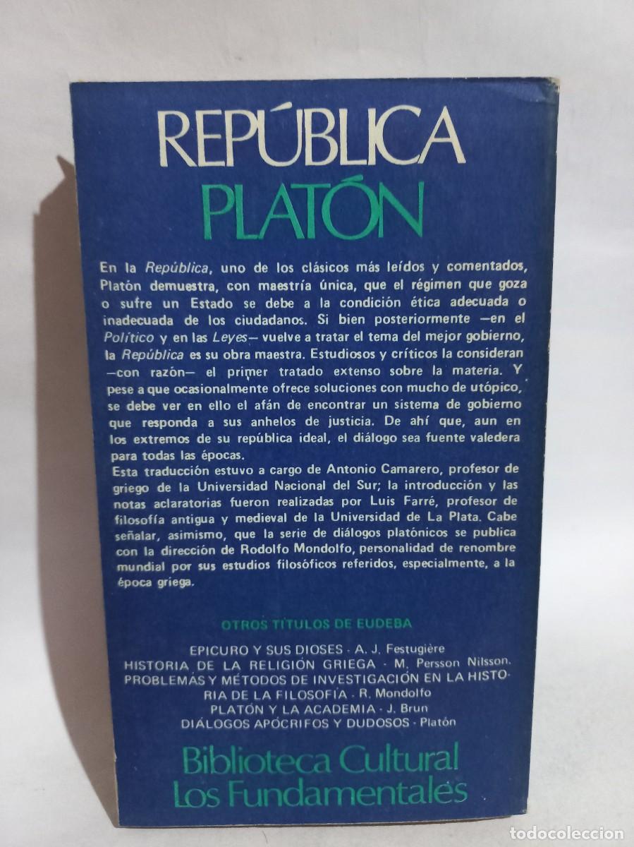 Libros de segunda mano: Plat&oacute;n - Rep&uacute;blica - Primera edici&oacute;n - 1973 - Foto 4