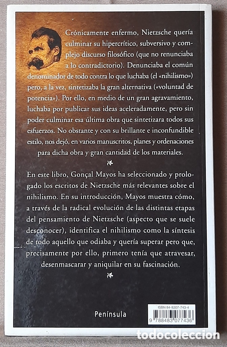 Libros de segunda mano: Nihilismo: Escritos p&oacute;stumo. Fr&eacute;d&eacute;ric Nietzsche. - Foto 2