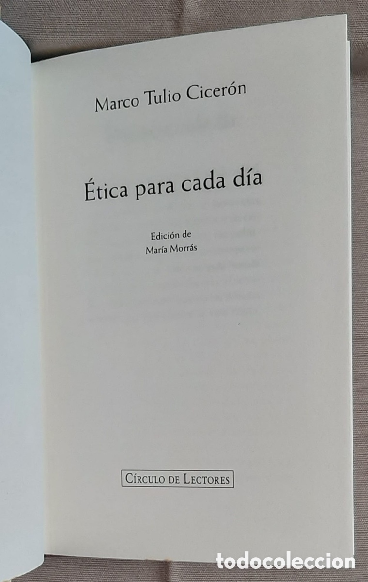 Libros de segunda mano: Etica para cada d&iacute;a. Cicer&oacute;n. - Foto 2