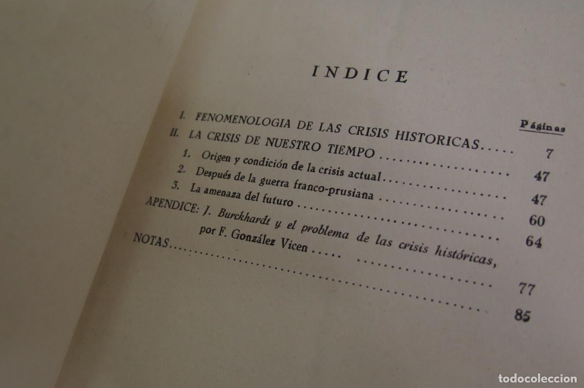 Libros de segunda mano: Sobre las crisis en la historia. Burckhardt - Foto 2