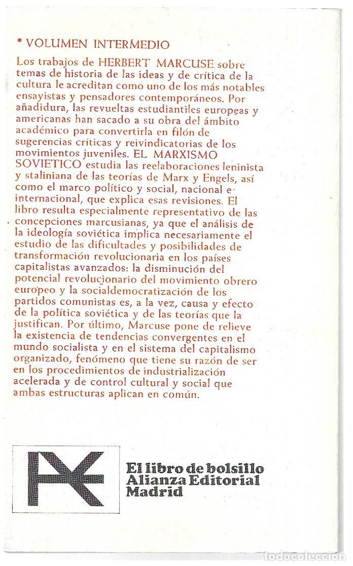 Libros de segunda mano: Herbert Marcuse . El marxismo sovi&eacute;tico - Foto 2
