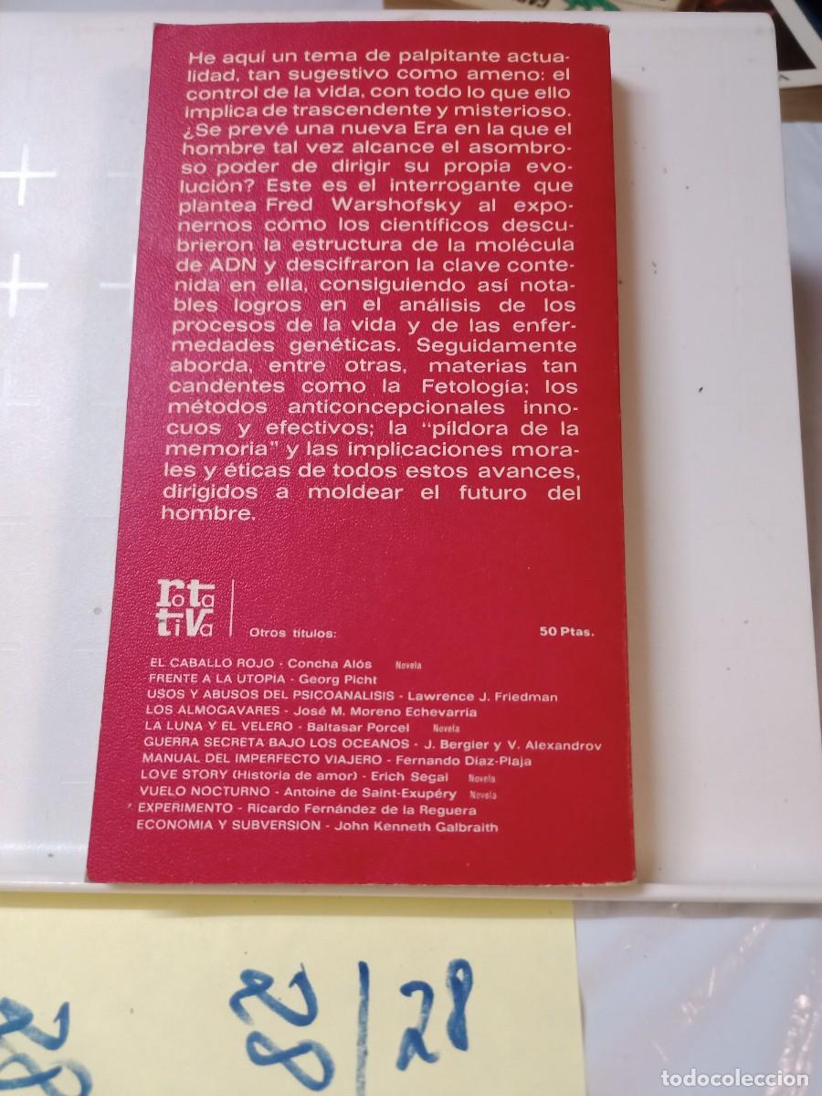 Libros de segunda mano: EL CONTROL DE LA VIDA FRED WARSHOFSKY - Foto 2