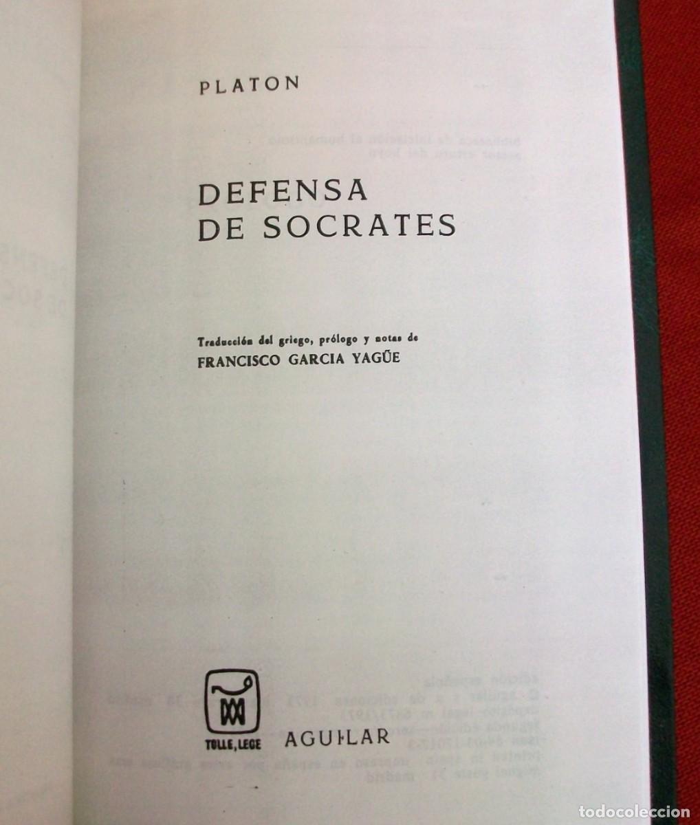 Libros de segunda mano: DEFENSA DE S&Oacute;CRATES / APOLOG&Iacute;A DE S&Oacute;CRATES / PLAT&Oacute;N - Foto 3