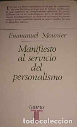 Libros de segunda mano: Manifiesto al servicio del personalismo - Foto 1