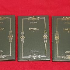 Libros de segunda mano: HEGEL - ESTÉTICA, I-II-III (EDICIÓN COMPLETA EN TRES TOMOS)