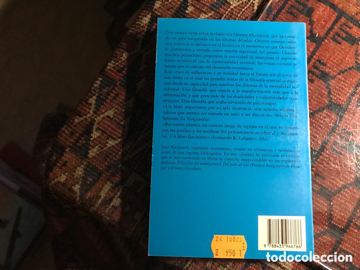 Libros de segunda mano: Oriente y occidente. Luis Racionero. Anagrama - Foto 3