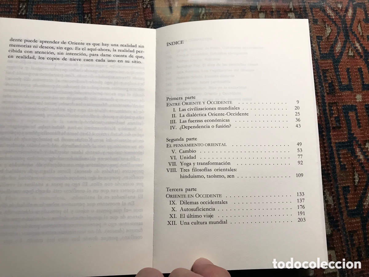 Libros de segunda mano: Oriente y occidente. Luis Racionero. Anagrama - Foto 4