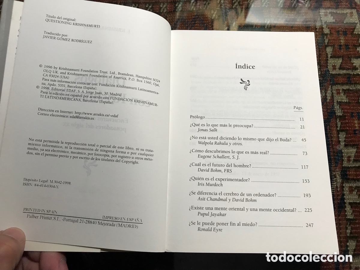 Libros de segunda mano: Di&aacute;logos con Krishnamurti - Foto 4