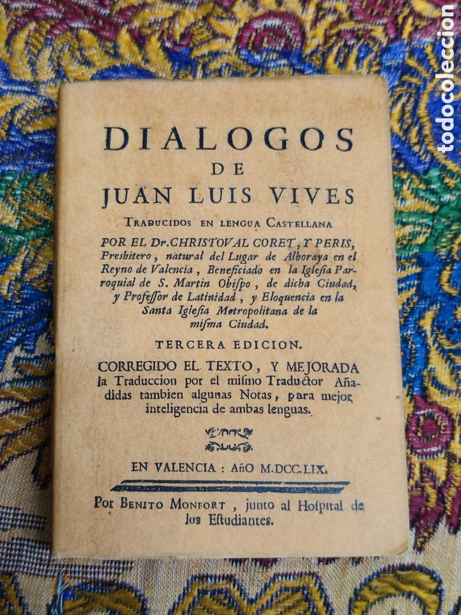 Libros de segunda mano: Facs&iacute;mil Di&aacute;logos de Juan Luis Vives - Foto 1