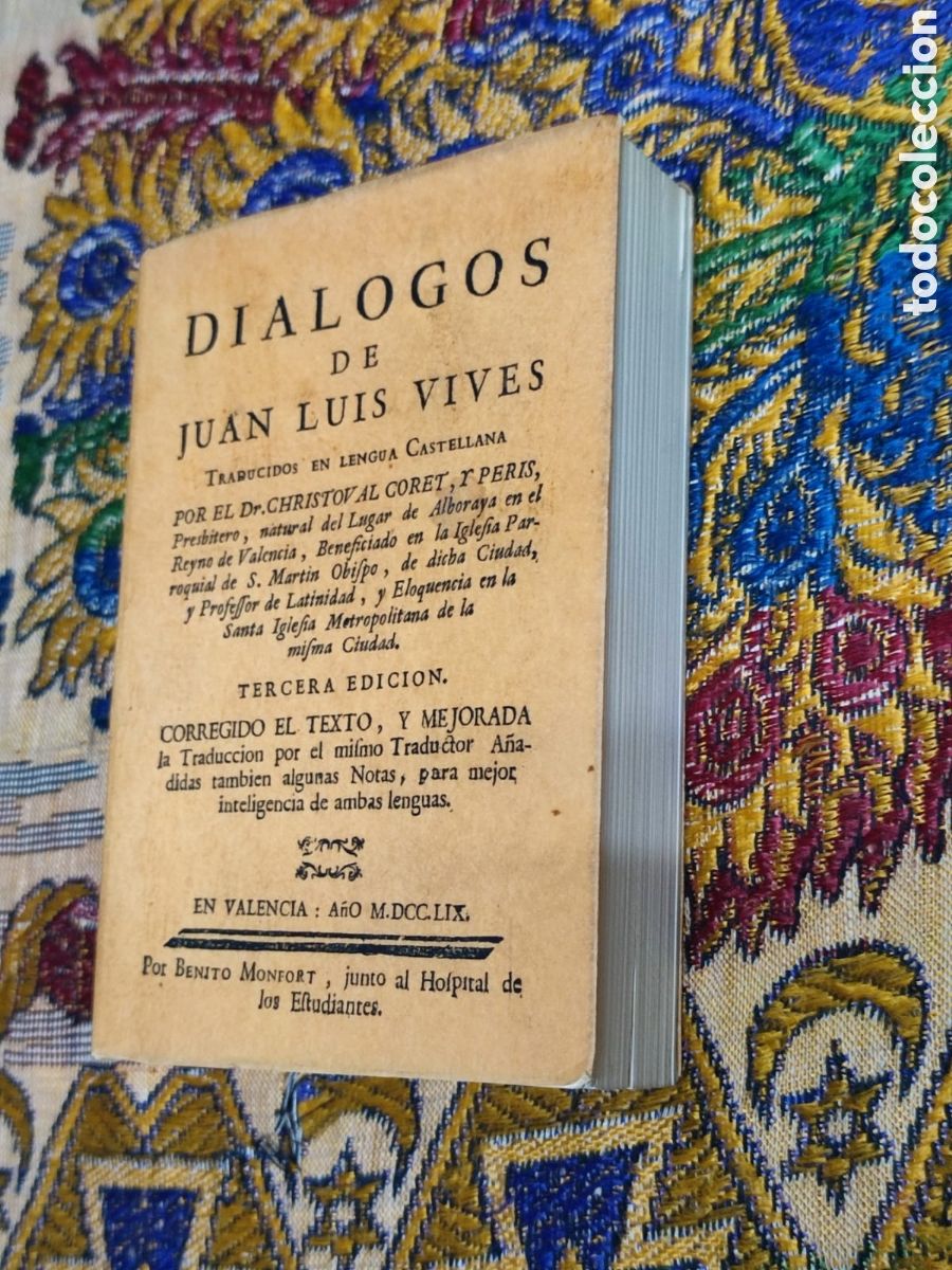Libros de segunda mano: Facs&iacute;mil Di&aacute;logos de Juan Luis Vives - Foto 2