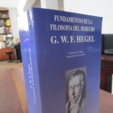 Libros de segunda mano: FUNDAMENTOS DE LA FILOSOFÍA DEL DERECHO. G. W. F. HEGEL. ENSAYO LIBERTARIAS PRODHUFI 1993 1ª ED.
