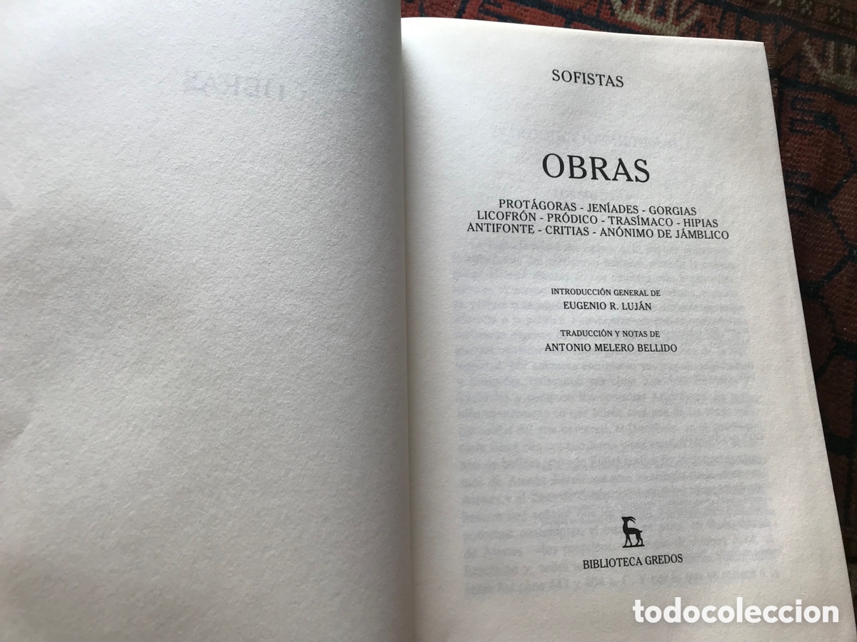 Libros de segunda mano: Obras. Sofistas. Gredos - Foto 3