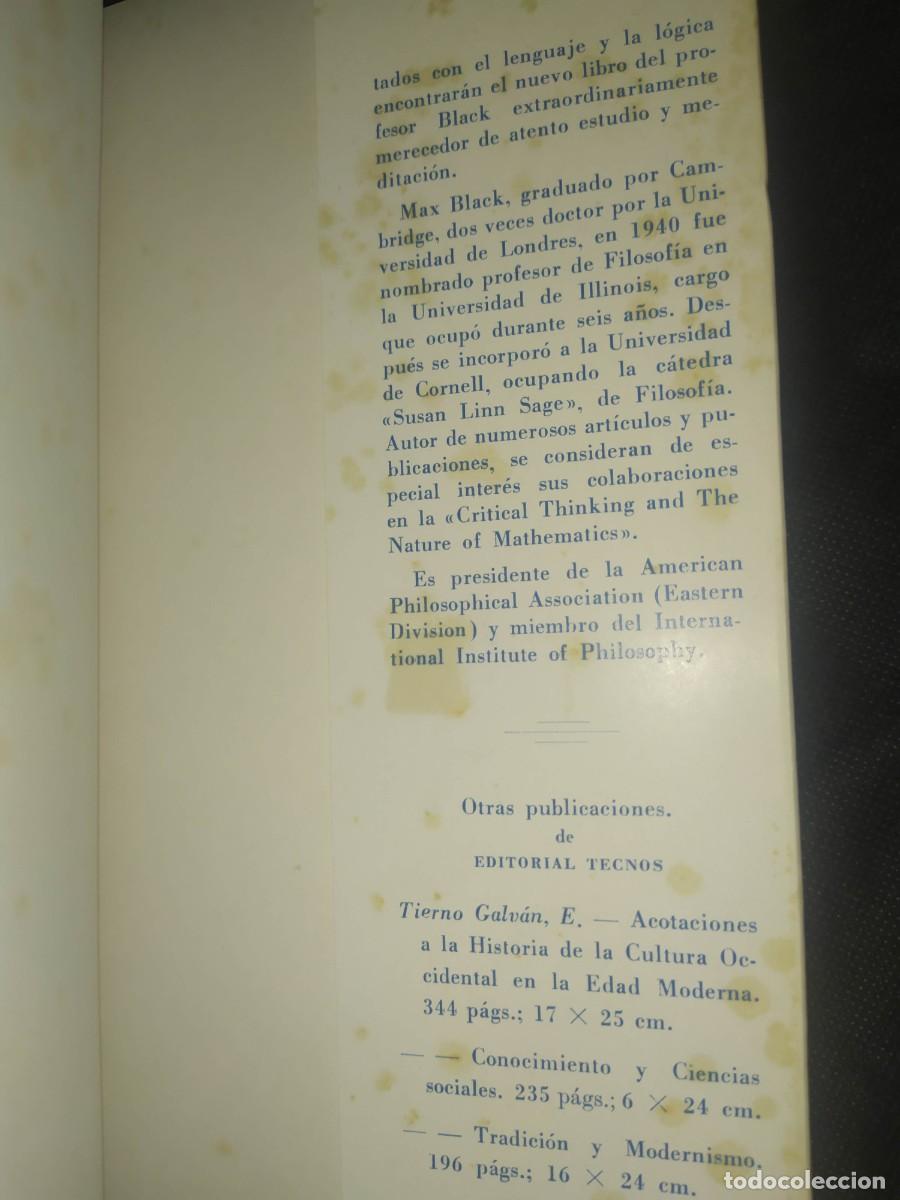 Libros de segunda mano: MODELOS Y MET&Aacute;FORAS &ndash; MAX BLACK &ndash; ESTRUCTURA Y FUNCI&Oacute;N, EDITORIAL TECNOS - Foto 2