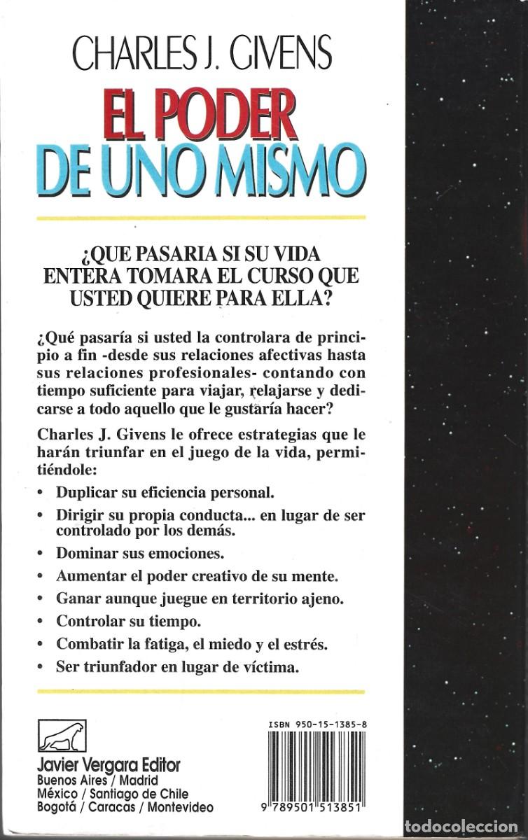 Libros de segunda mano: EL PODER DE UNO MISMO CHARLES J. GIVENS - Foto 2