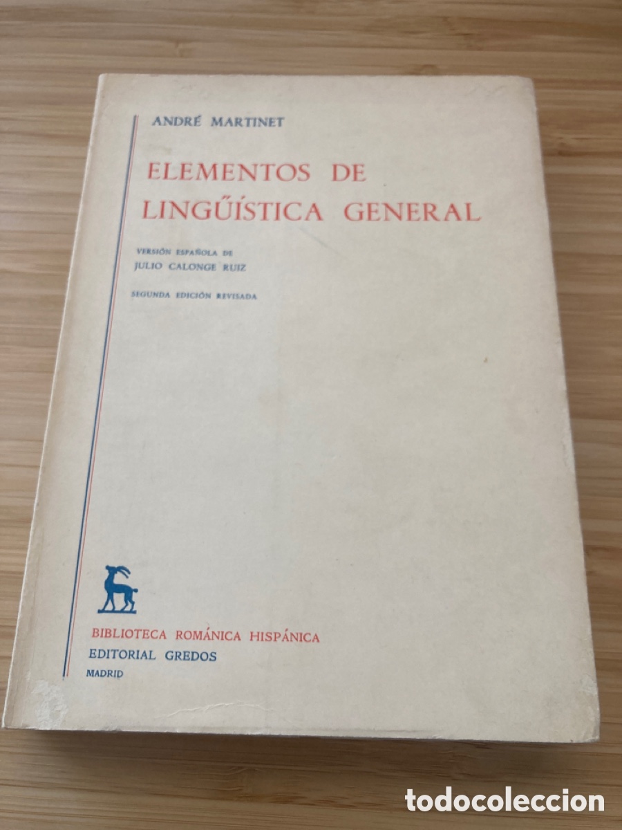 Libros de segunda mano: Elementos de ling&uuml;&iacute;stica general. Andr&eacute; Martinet - Foto 1